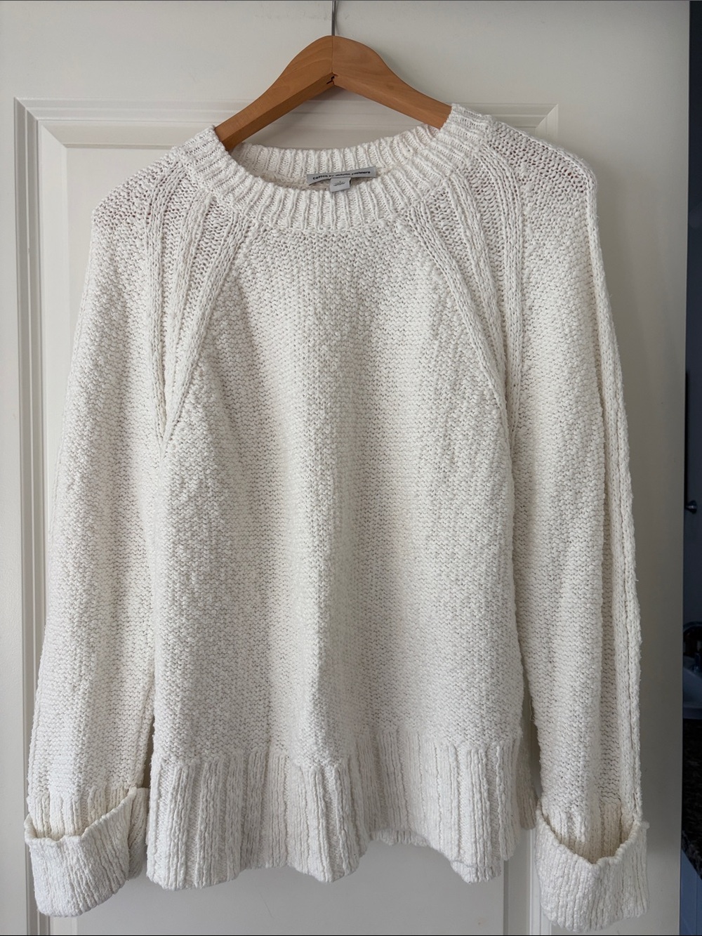 Autumn Cashmere Cream Crewneck Sweater